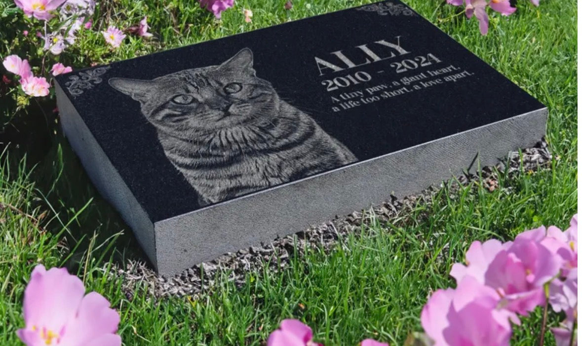 Custom pet tombstone